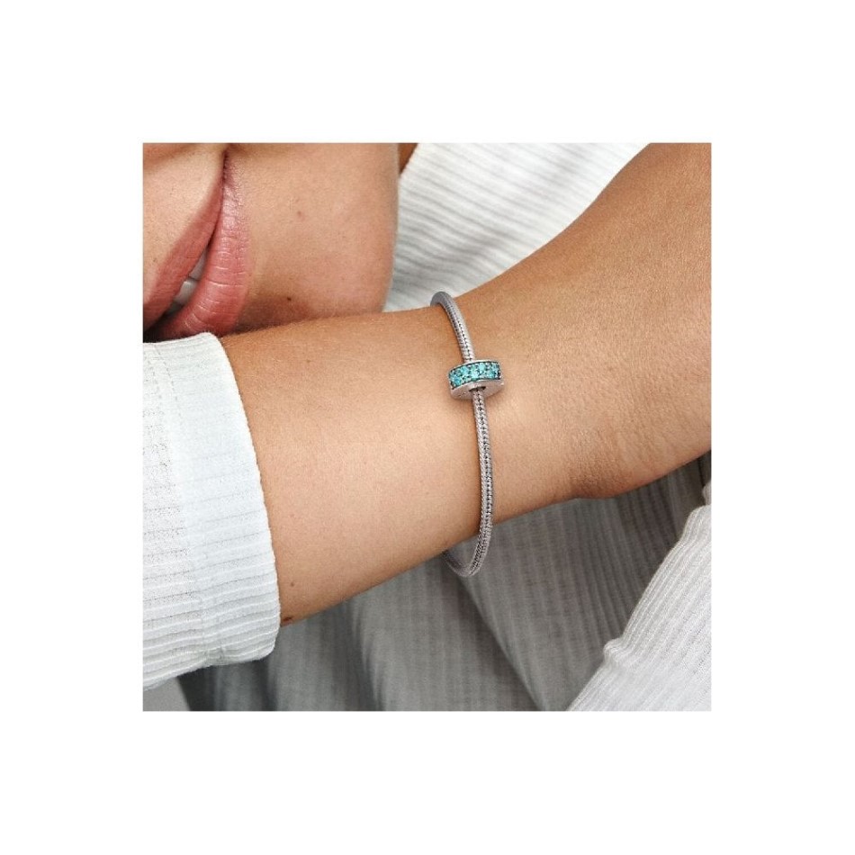 Teal Pave Clip Charm Pandora NZ