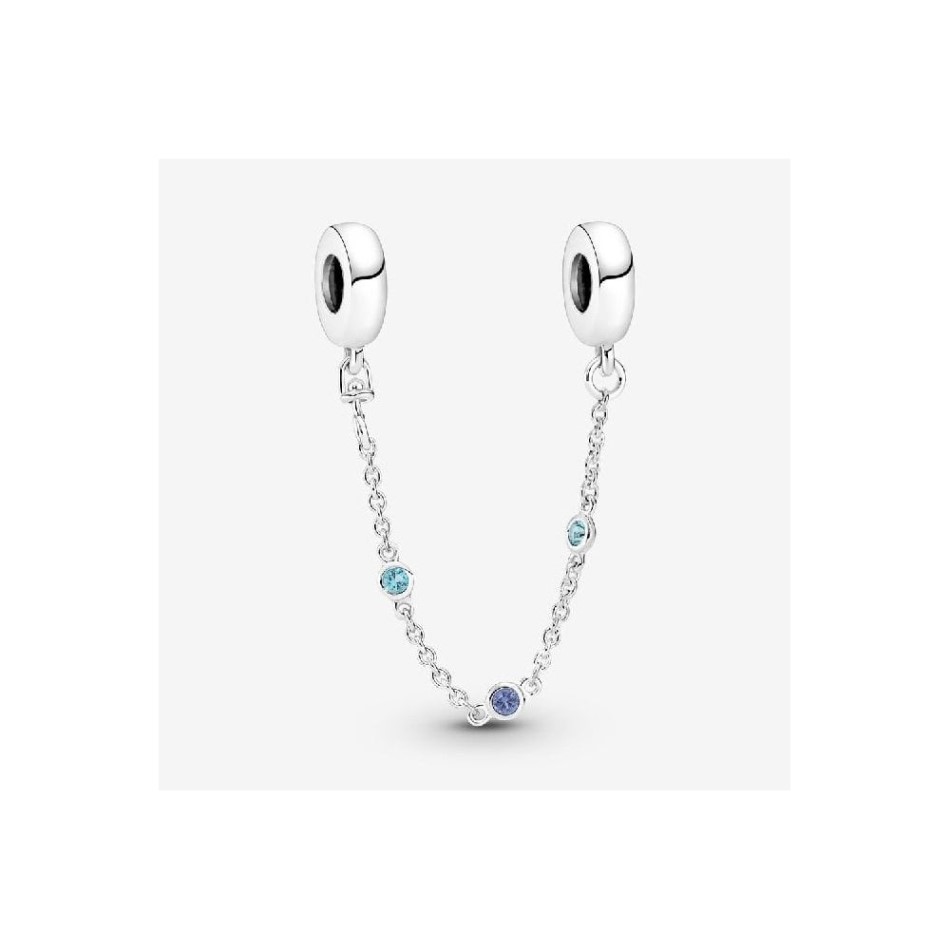 Triple Blue Stone Safety Chains Pandora NZ