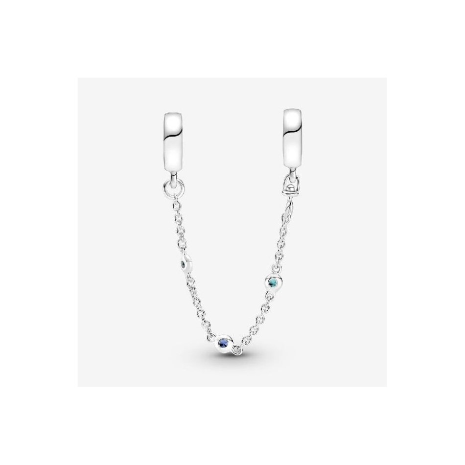 Triple Blue Stone Safety Chains Pandora NZ
