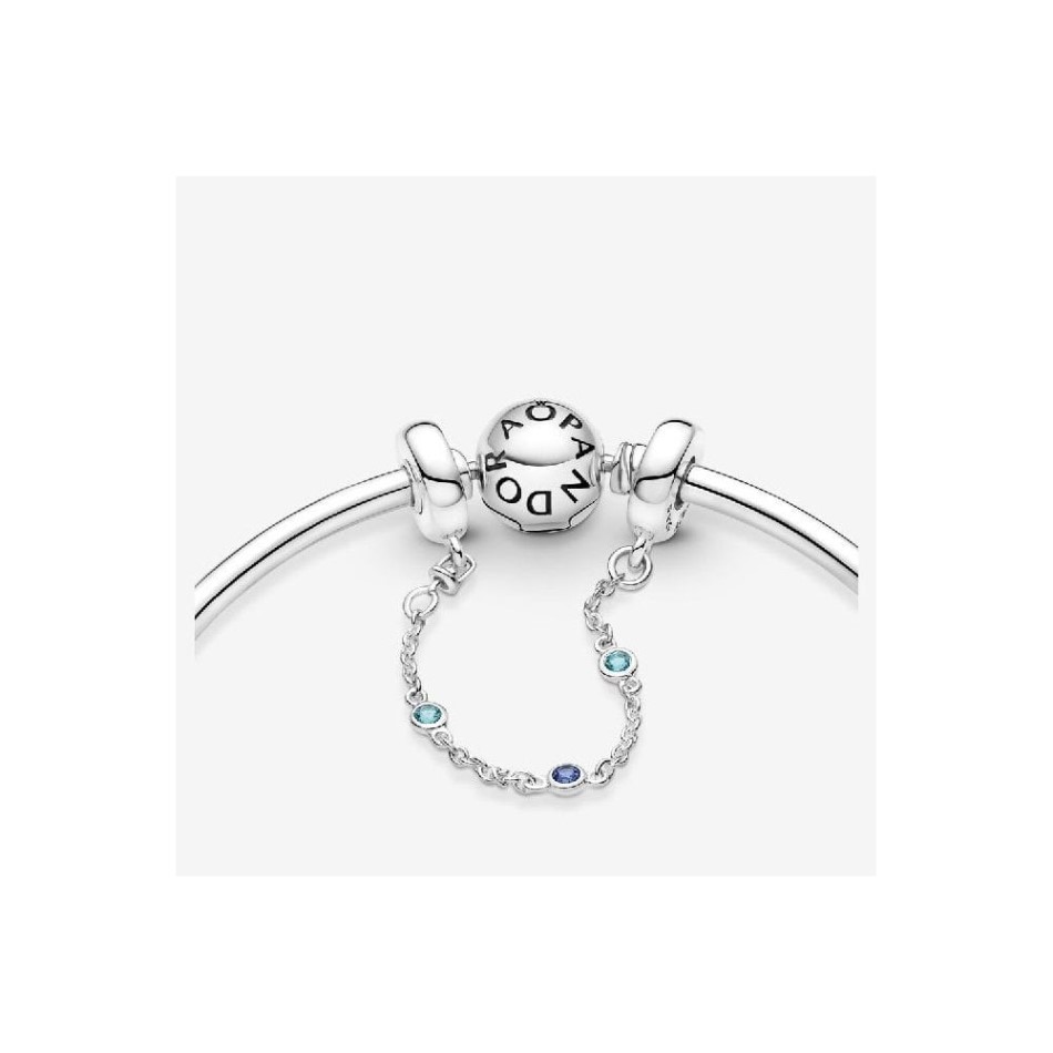 Triple Blue Stone Safety Chains Pandora NZ