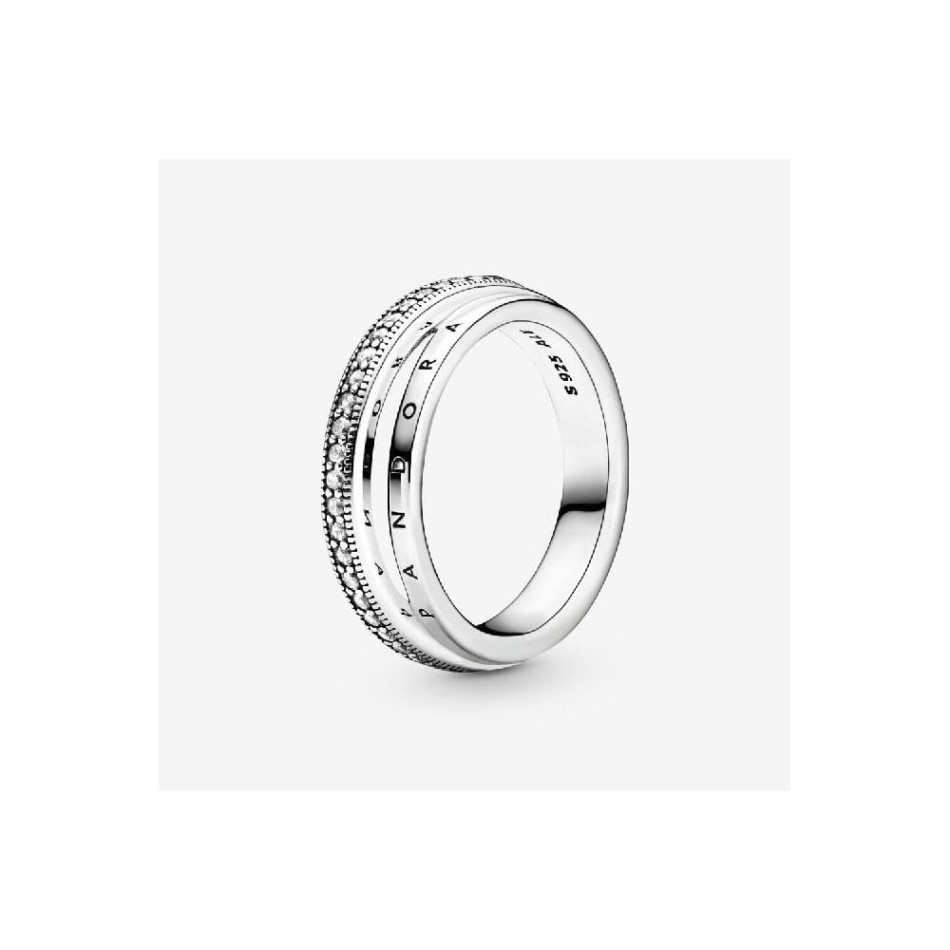 Triple Brand Pandora NZ Band Pave Ring