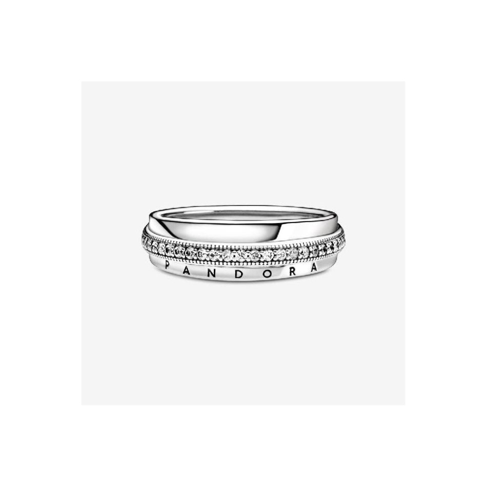 Triple Brand Pandora NZ Band Pave Ring