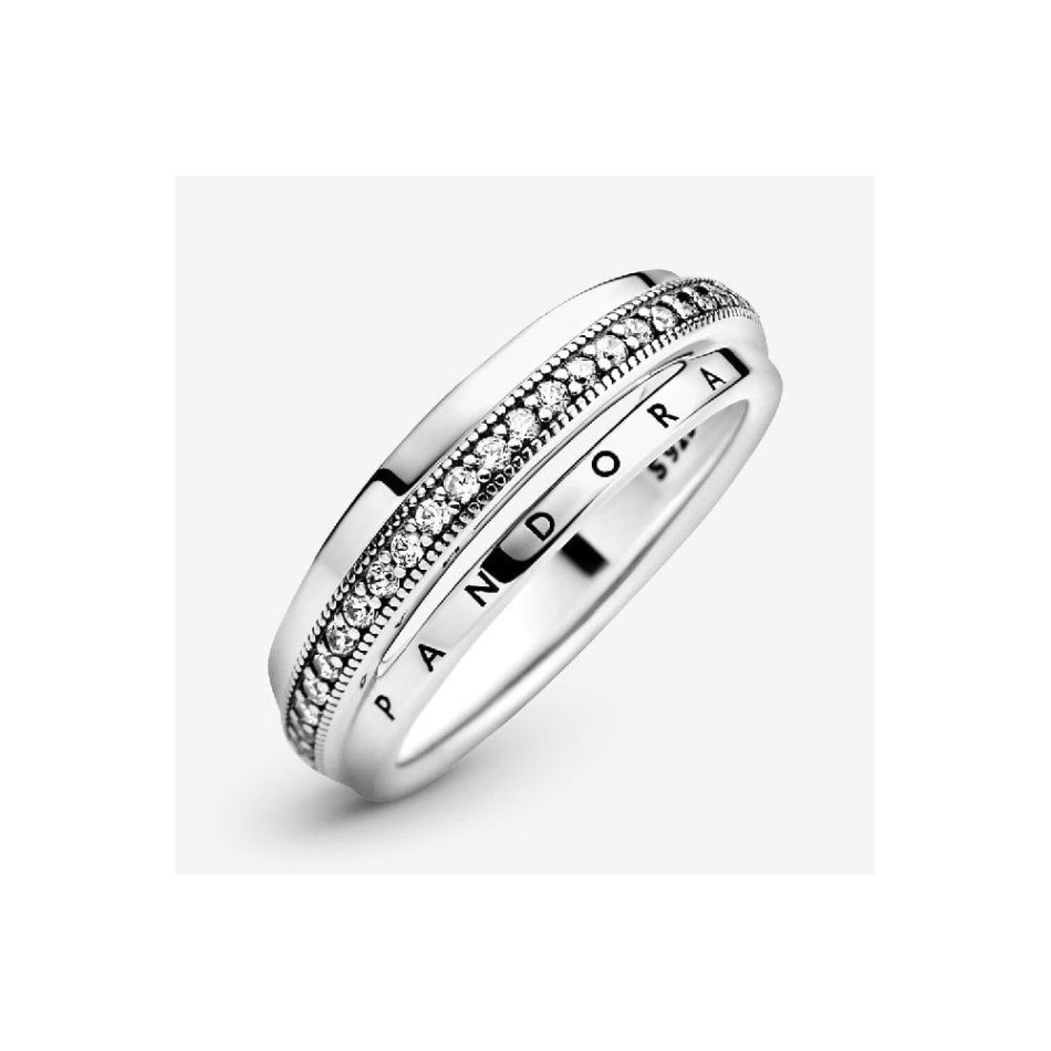 Triple Brand Pandora NZ Band Pave Ring